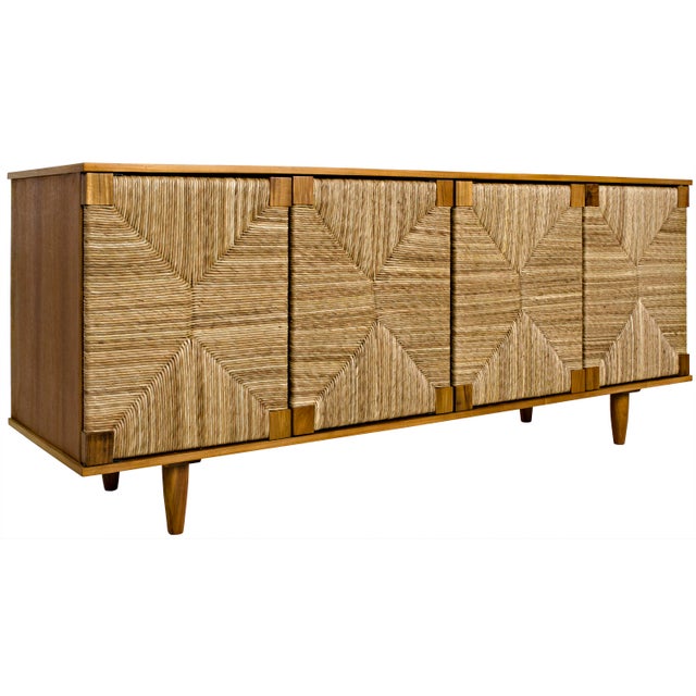 Solid mahogany pairs beautifully with natural sea grass in this updated classic. Designed to provide for maximum display...