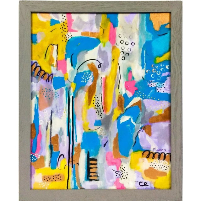 Contemporary abstract original artist painting. Abstract expressionism style painting in the style of Picasso. Artist...