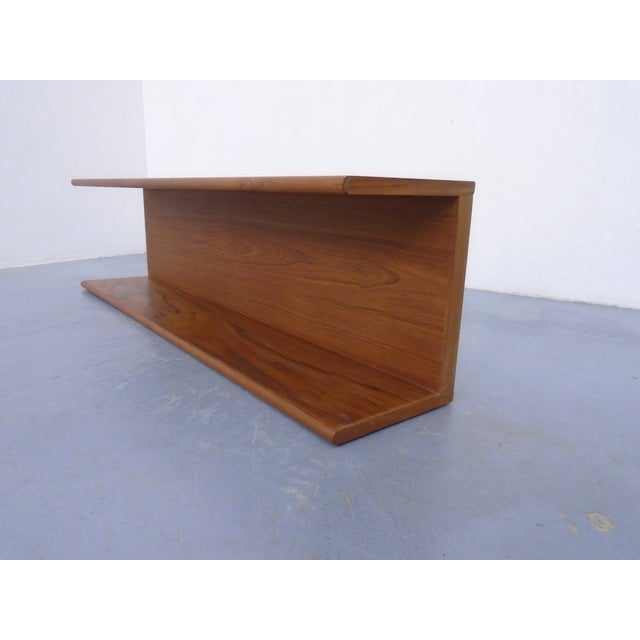 Large Minimalist Teak Wall Shelves, Germany, 1960s, Set of 2 For Sale - Image 6 of 13