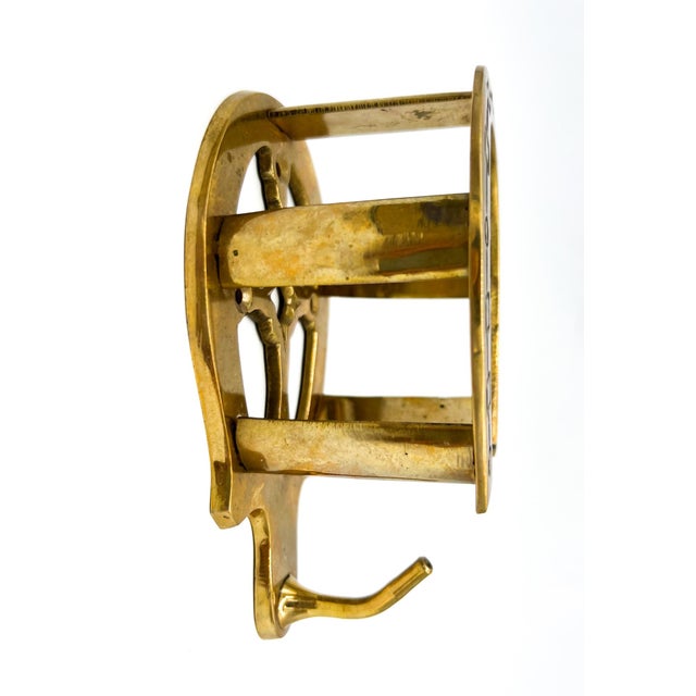 Arthur Court Vintage Brass Horseshoe Wall Hat Holder & Hook – Western / Equestrian Style For Sale - Image 4 of 9