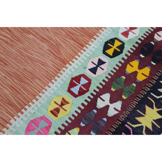 1970s 1970s Tribal Style Handmade Oushak Kilim Rug For Sale - Image 5 of 7