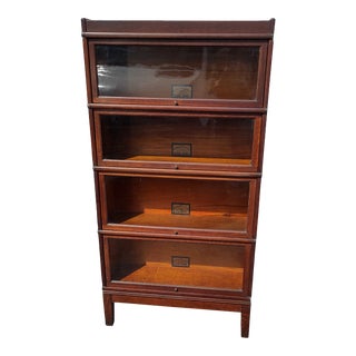 Early 20th Century 4 Stack Globe Wernicke Oak Stack Bookcase For Sale