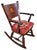 American Antique Dutch 19th C Carved & Marquetry Inlaid Rocking Chair + Needlepoint Pillow For Sale - Image 3 of 18