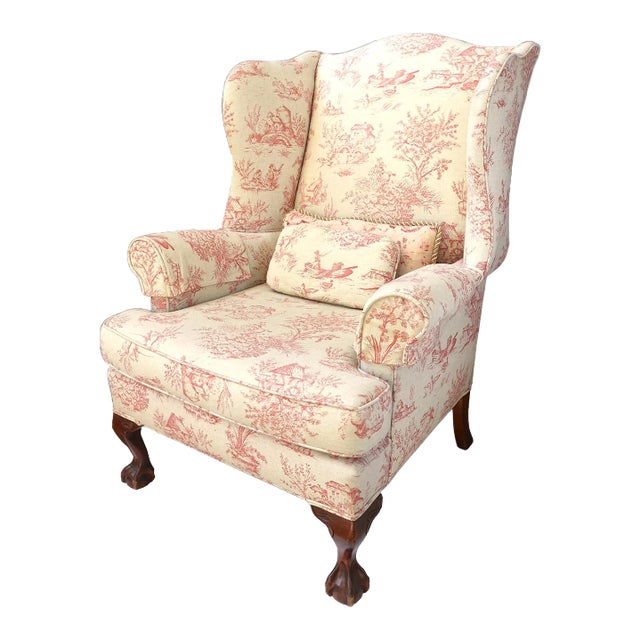 Vintage Decorative Fabric Chair For Sale