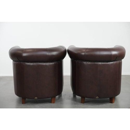 Club Chairs in Cowhide Leaher, Set of 2 For Sale - Image 3 of 16