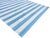 Handmade Cotton Area Rug, Natural Vegetable Dyed, Sky Blue and White Striped Dhurrie - 6'x9' For Sale - Image 6 of 12
