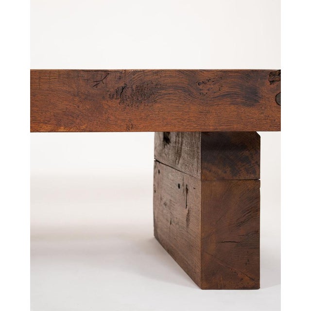 1960s Brutalist Wooden Table, 1960s For Sale - Image 5 of 8