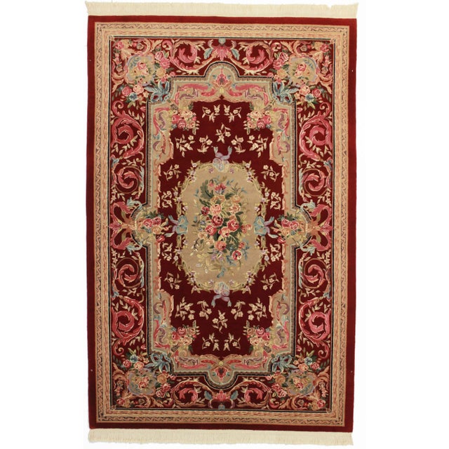Chinese Hand-Knotted Wool Rug - 5'9" X 8'9" For Sale