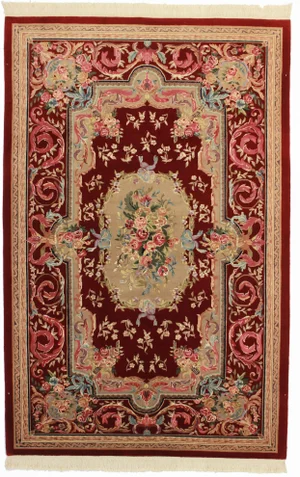 Chinese Hand-Knotted Wool Rug - 5'9" X 8'9"