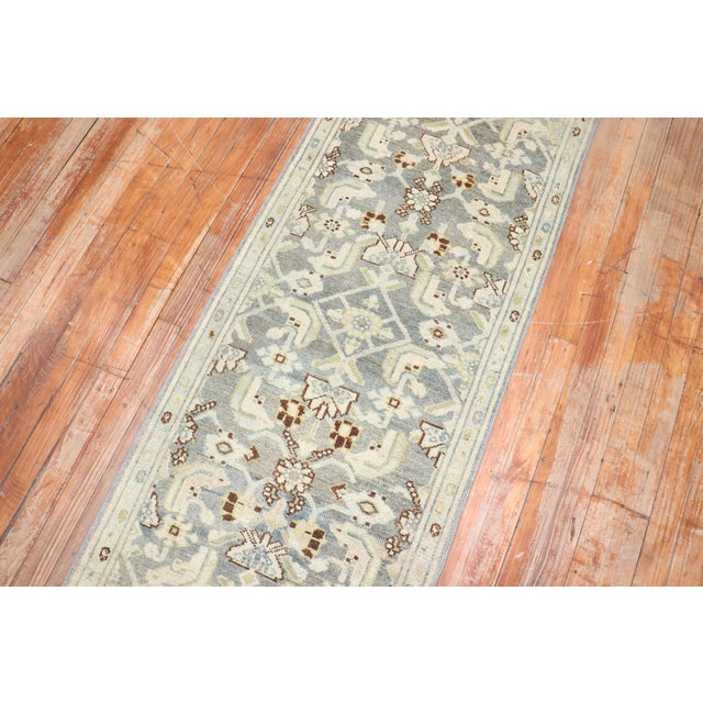 Rustic Antique Persian Malayer Runner - 2' x 15' For Sale - Image 3 of 8