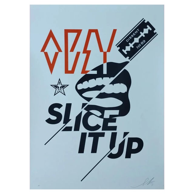 Shepard Fairey (Obey), Slice It Up, 2014, Screenprint For Sale