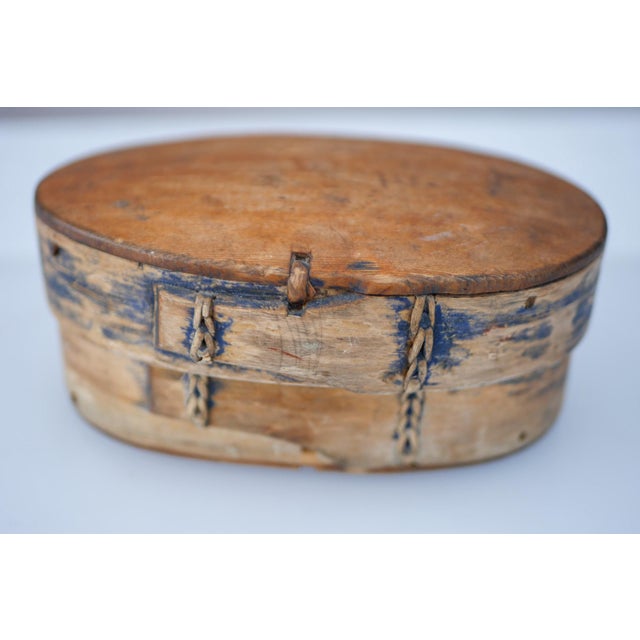 Scandinavian Swedish Folk Art Bent Wooden Tine Box For Sale - Image 5 of 11