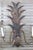 Large 1950s Spanish Gilt Metal Foliate Three-Arm Wall Sconce For Sale - Image 9 of 11