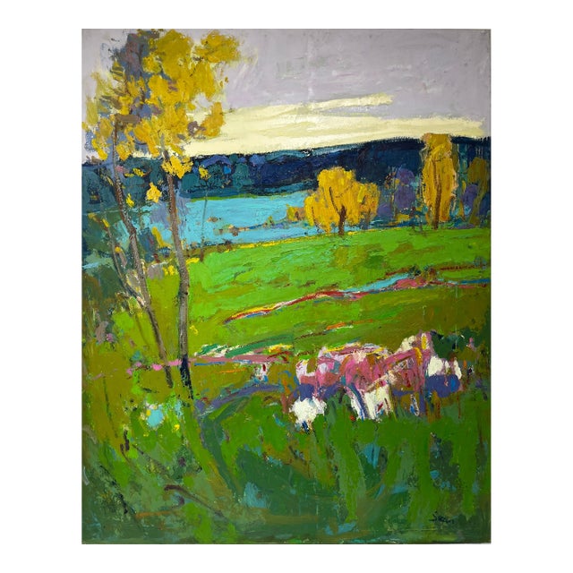 Impressionistic Landscape Original Oil Painting For Sale
