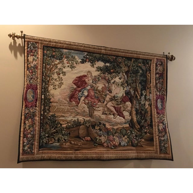 Made in Belgium and bought in 90s. Backed with lining for tunnel and easy hanging. no hardware