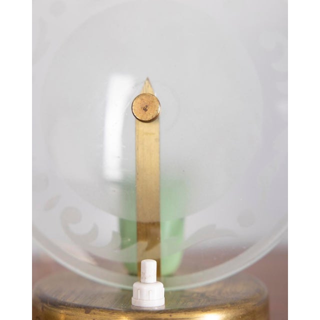 Vintage Italian Brass and Glass Table Lamps, 1950s, Set of 2 For Sale - Image 4 of 10