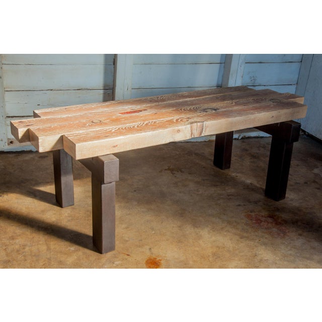 Artisan Modern Organic Rough Luxe Platform Bench For Sale - Image 13 of 13