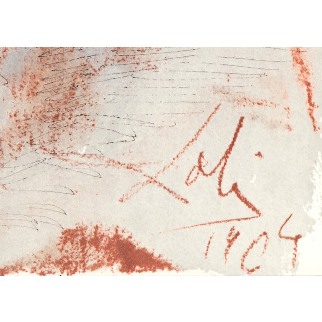 Salvador Dalí 1968 Salvador Dalí Biblia Sacra Lithograph "Hircus Caprarum Super Faciem Terrae" (Male Goat Over the Face of the Earth) For Sale - Image 4 of 8
