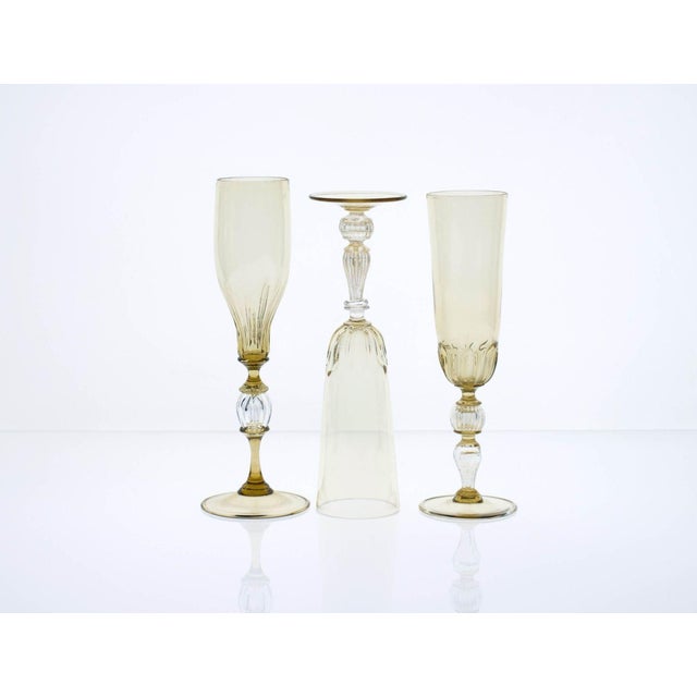 Champagne Flutes by Cenedese, Set of 6 For Sale - Image 8 of 18