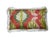Modern Vibrant Ikat Coral and Green Print Lumbar Rectangle Pillow With Down Feather Insert For Sale - Image 3 of 3