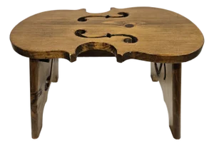 Wooden Violin Musical Note Footstool Plantstand