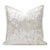 Modern Style 18-Inch Silver-White Feather Silk Cotton Square Pillow For Sale