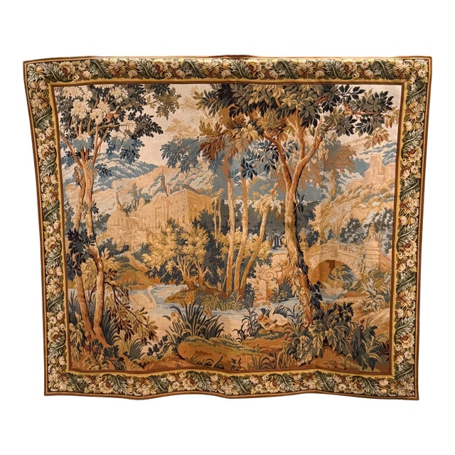 Tapisserie D’Halluin Wall Tapestry Woven in France “Canards” “Point Genre Gobelins” For Sale