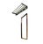 Vintage coat rack and mirror set, 1960s, ebonized wood (the color is between brown and black) with chrome hook, mirror...