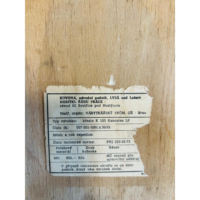 Fully Kovona Black Office Armchair, Czechoslovakia, 1970s For Sale - Image 9 of 10