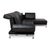 Leather Chrome Corner Sofa in Black with Manual Function by Brühl Moule For Sale - Image 17 of 18