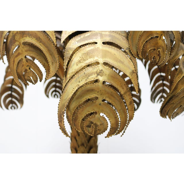 Large Vintage Palm Floor Lamp by Christian Techoueyres for Maison Jansen, 1970 For Sale - Image 14 of 17
