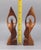 Abstract Vintage Wood Abstract Women Kneeling Sculpture Bookends For Sale - Image 3 of 4