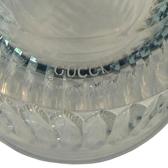 Vintage Gucci Signed Crystal Double Old Fashioned Glasses - Set of 5 For Sale - Image 9 of 10