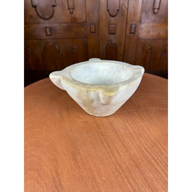 French Antique French Marble Mortar Pot – Culinary or Apothecary Decor For Sale - Image 3 of 12