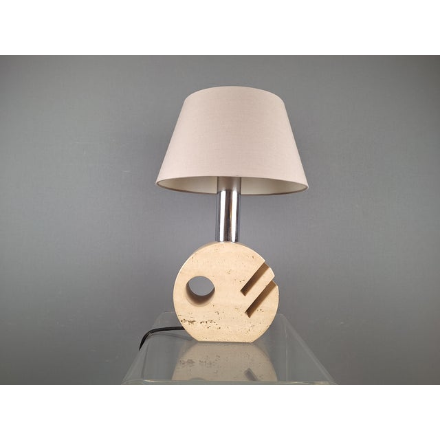 Stone Travertine Table Lamp, Italy, 1970s For Sale - Image 7 of 7