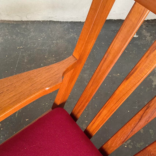 Vintage Hans J. Wegner for Getama Model 330/3a in Teak & Wool, 1965 For Sale - Image 10 of 12