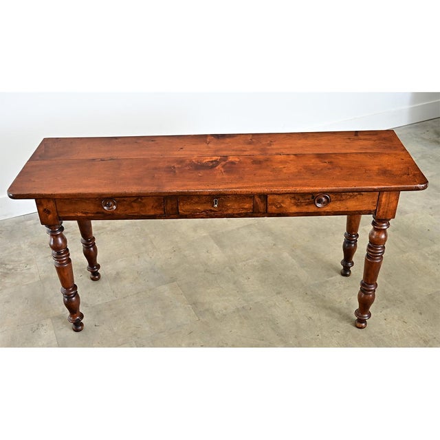 Mid 19th Century French 19th Century Walnut Server with Burl Front For Sale - Image 5 of 11
