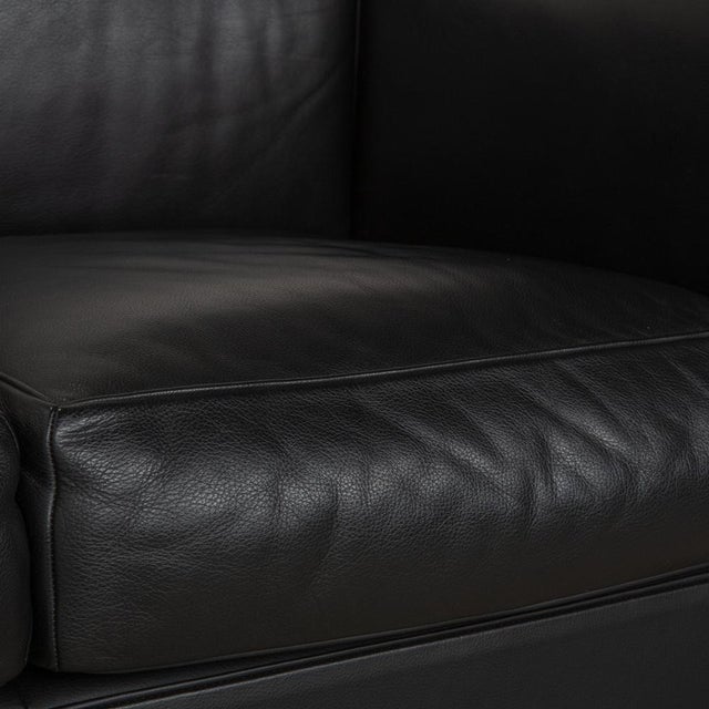 Modern Black Leather and Chrome LC2 Two-Seater Sofa by Le Corbusier for Cassina For Sale - Image 3 of 11