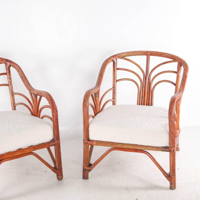 1970s Rattan Armchairs, 1970s, Set of 2 For Sale - Image 5 of 15