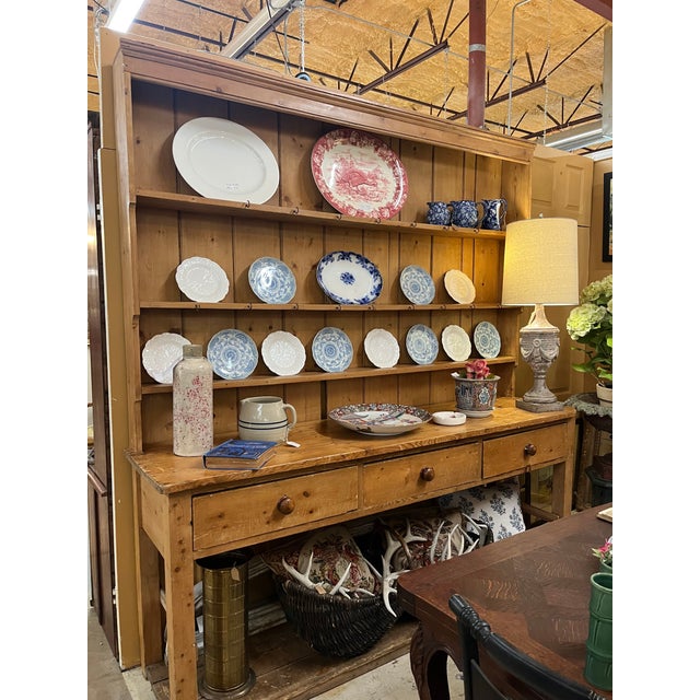 Late 19th Century Pine 2 Piece Hutch For Sale - Image 9 of 9