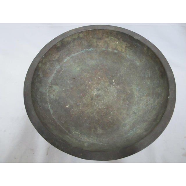Chinese Chinese Large Archaic Bronze Vessel Censer Bowl With Mask & Key Ruyi Decoration For Sale - Image 3 of 13