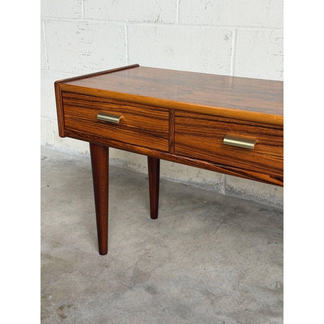 Rosewood Entry Table Small Three Drawer Denmark 1960s For Sale - Image 10 of 10
