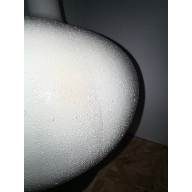 Metal Mid Century Modern Turned Studio Pottery Ceramic Lamp For Sale - Image 7 of 12