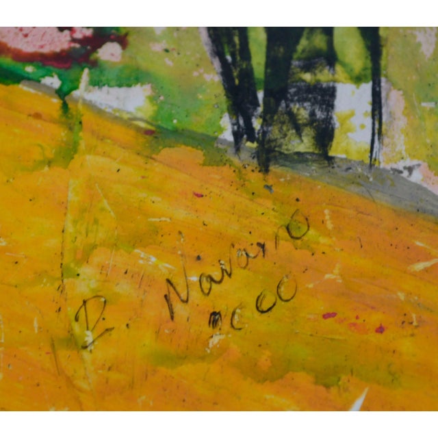 2000 - 2009 R Navarro Abstract Figure Woman Emerging Oil on Cardboard 2000 For Sale - Image 5 of 6