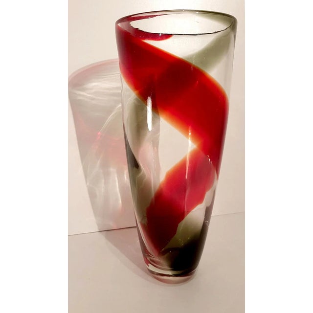 Vintage Multi-Layered Murano Glass Vase by Alfredo Barbini For Sale - Image 4 of 12