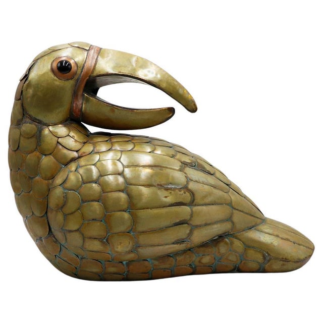 1960s Big Size Mexican Sculpture of Toucan For Sale - Image 13 of 17