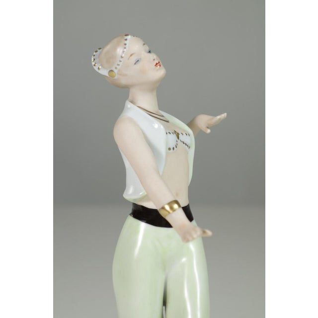 Vintage Odalisc Porcelain Art Deco Figure by Wallendorf, 1940 For Sale - Image 6 of 8