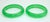 Mid-Century Modern Green Glass Jadeite Style Bangle Bracelets, a Pair For Sale - Image 3 of 7