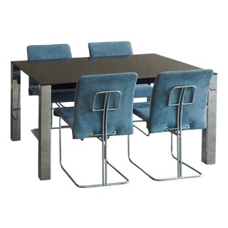 Dining Set by Saporiti Italia, 1970s, Set of 5 For Sale