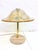 Mushroom Table Lamp in Glass, Travertine, and Brass, 1970s For Sale - Image 12 of 17
